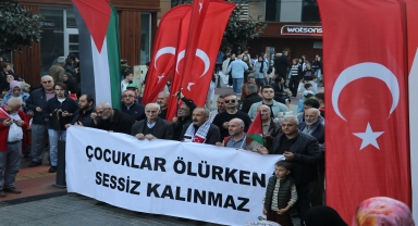 Trabzon'da Filistin'e destek yürüyüşü yapıldı
