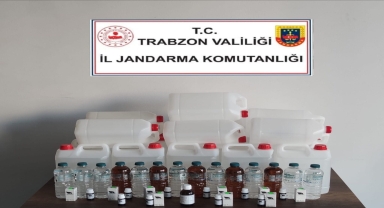 Trabzon'da sahte içki operasyonunda 1 şüpheli yakalandı