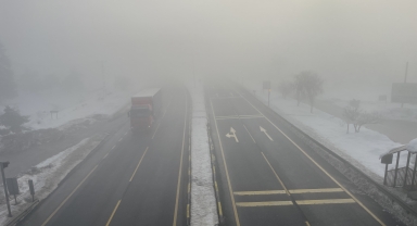 Bolu Dağı'nda sis etkili oldu