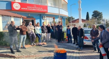 Gerze'de huzurevi sakinlerine yangına müdahale eğitimi verildi