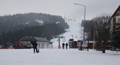 Ilgaz Dağı'nda kar etkili oluyor
