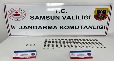 Samsun'da 113 sikke ele geçirildi
