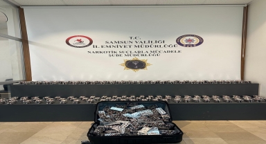 Samsun'da 26 bin 160 sentetik ecza hapı ele geçirildi