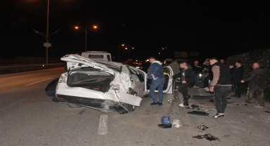 Samsun’da istinat duvarına çarpan otomobilin sürücüsü yaralandı