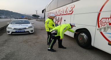 Taşova'da kış lastiği denetimi yapıldı