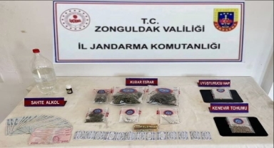 Zonguldak'ta uyuşturucu ve sahte alkol operasyonunda 1 şüpheli gözaltına alındı