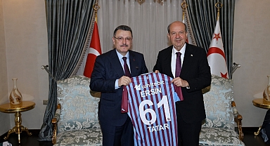 BAŞKAN GENÇ VE TRABZON HEYETİ KKTC CUMHURBAŞKANI ERSİN TATAR'I ZİYARET ETTİ