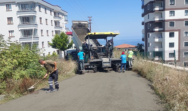 Ortahisar'da yol çalışmaları hız kesmeden devam ediyor 