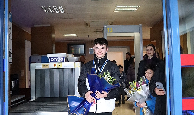 Avrupa üçüncüsü sporcumuz Eren Kalfa Trabzon’a döndü