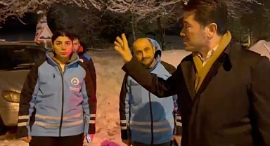 Başkan Kaya, dün gece karla mücadele çalışmalarını denetledi