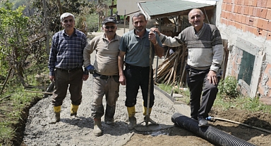 HASTA VATANDAŞIN YOL SORUNUNU BÜYÜKŞEHİR ÇÖZDÜ