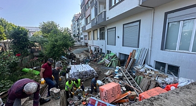 Afet mağdurlarına 185 personel ve 57 araçla destek veriliyor