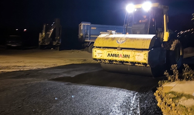 BÜYÜKŞEHİR’İN YOL ÇALIŞMALARI GECE-GÜNDÜZ SÜRÜYOR