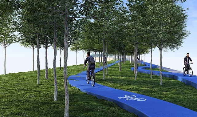 SÜRMENE’YE MODERN BİSİKLET YOLU KAZANDIRILIYOR