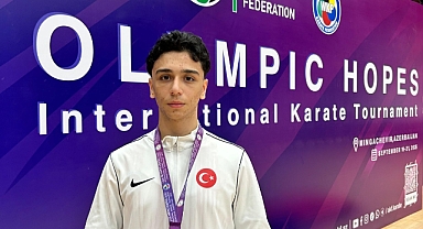 Trabzonlu Karateci İbrahim Sönmez’den Azerbaycan’da Uluslararası Madalya