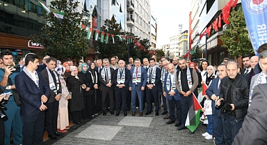KARDEŞLİK TIRLARI TRABZON’DAN GAZZE’YE UĞURLANDI