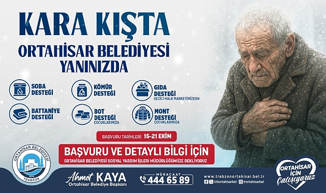 ORTAHİSAR BELEDİYESİ, SOĞUK KIŞ GÜNLERİNDE İHTİYAÇ SAHİPLERİNE EL UZATIYOR