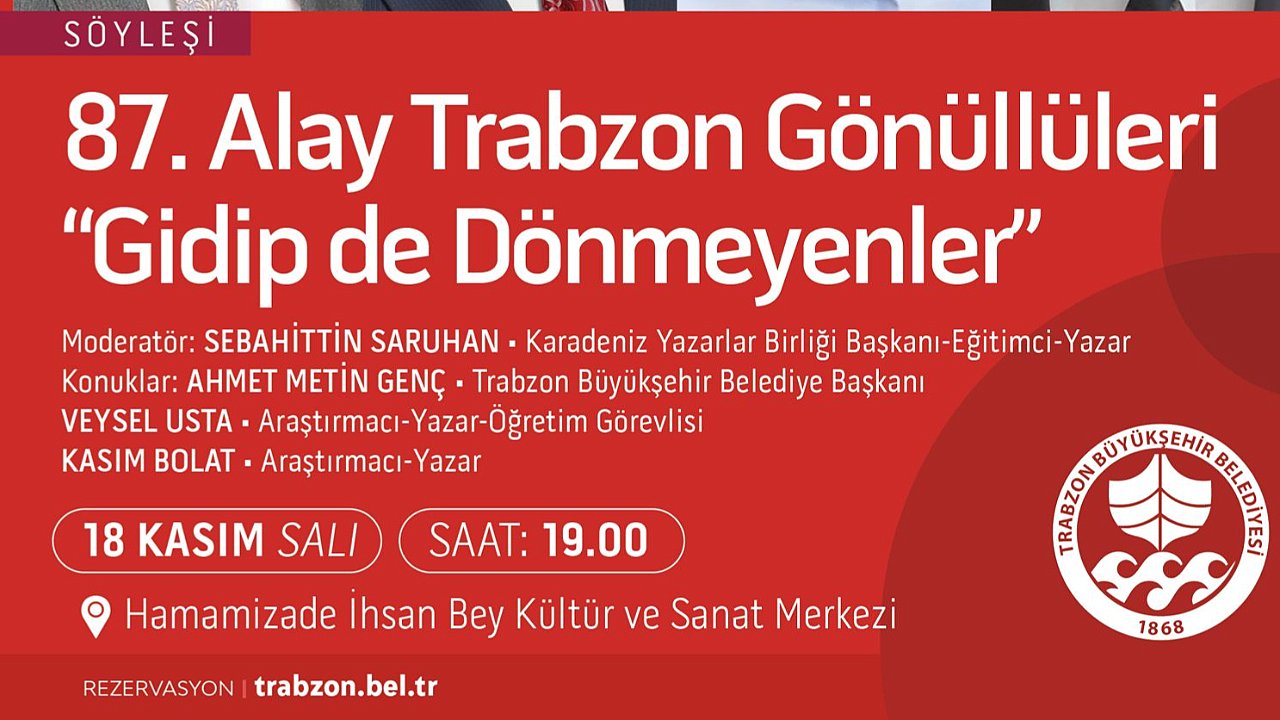 TRABZON’DA KASIM AYI KÜLTÜR VE SANATLA DOLU GEÇECEK