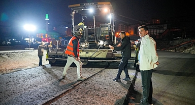 BAŞKAN KAYA, DEĞİRMENDERE’DEKİ KAVŞAK ÇALIŞMASINI YAKINDAN TAKİP EDİYOR