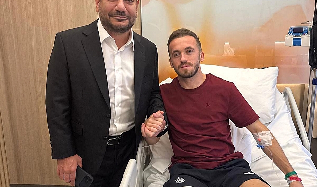 Başkanımız Ertuğrul Doğan'dan futbolcumuz Edin Vişça'ya geçmiş olsun ziyareti