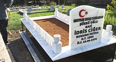 KURTULUŞ SAVAŞI GAZİSİNİN MEZARI, HATIRASINA YAKIŞIR BİR GÖRÜNÜME KAVUŞTURULDU