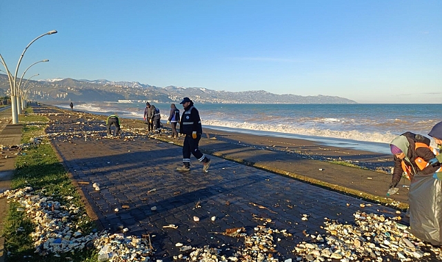 BÜYÜKŞEHİR’DEN AYASOFYA SAHİLİNE HIZLI MÜDAHALE
