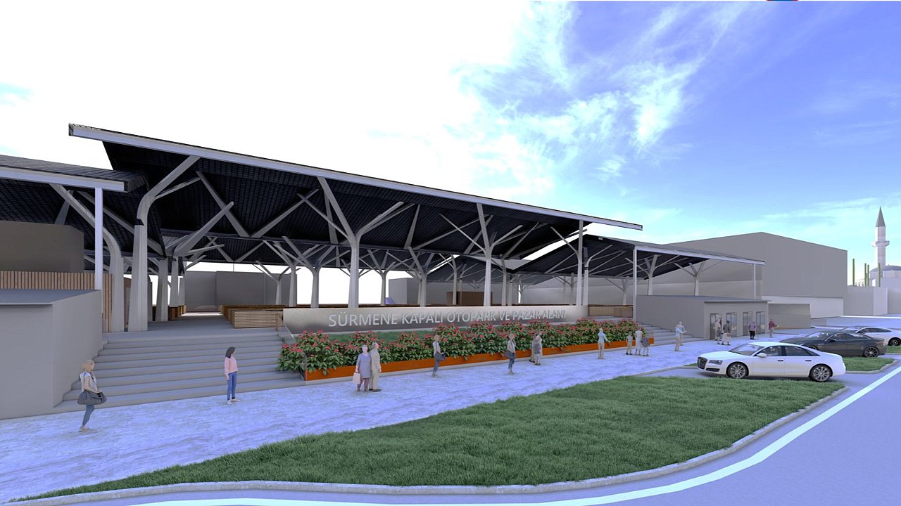 SÜRMENE’YE MODERN PAZAR YERİ VE KAPALI OTOPARK GELİYOR