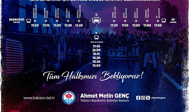 BÜYÜKŞEHİR’DEN TARAFTARA ÜCRETSİZ ULAŞIM VE OTOPARK HİZMETİ