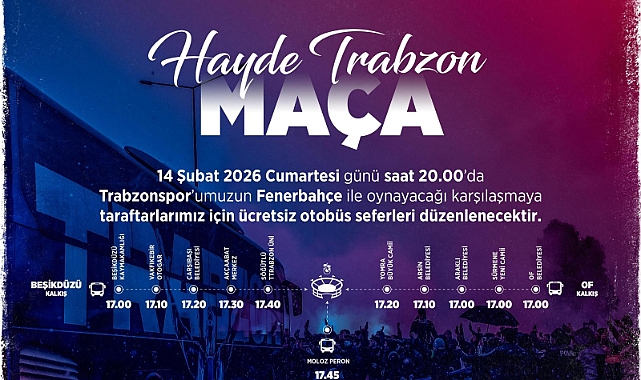 BÜYÜKŞEHİR’DEN TARAFTARA ÜCRETSİZ ULAŞIM VE OTOPARK HİZMETİ