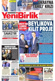 Yeni Birlik Gazetesi Gazete Manşeti
