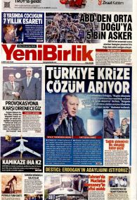 Yeni Birlik Gazete Manşeti